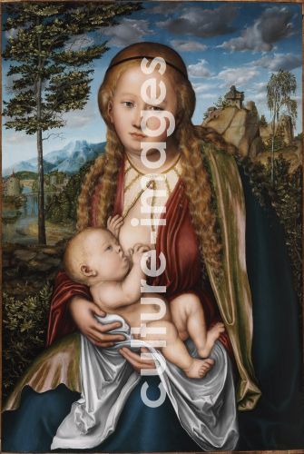 Lucas Cranach der Ältere, Tthe Virgin suckling the Child