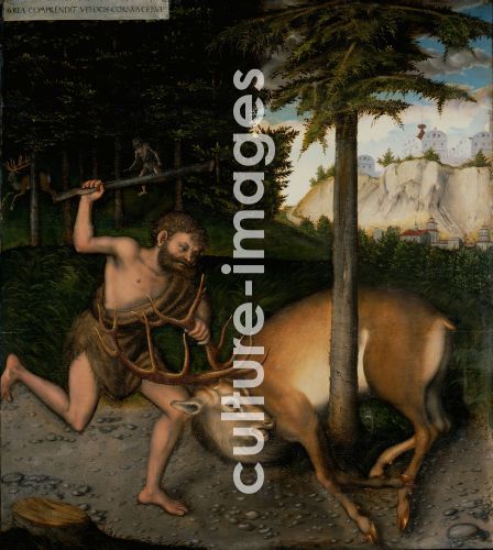 Lucas Cranach der Ältere, Hercules capturing the Ceryneian Hind (From The Labours of Hercules)