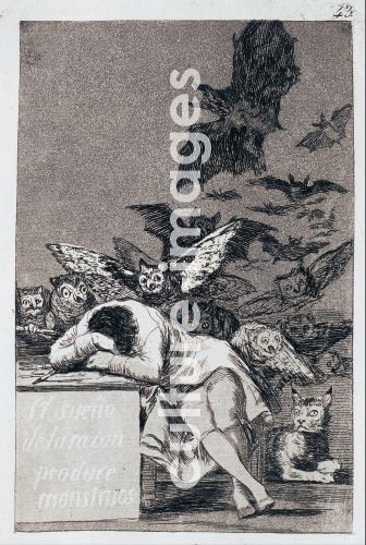Francisco de Goya, The Sleep of Reason Produces Monsters. (Capricho No 43)