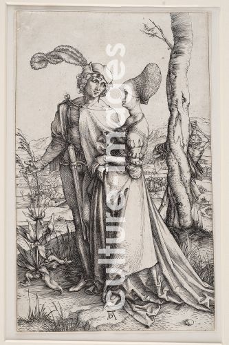 Albrecht Dürer, Young Couple Threatened by Death (The Promenade)