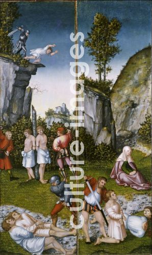 Lucas Cranach der Ältere, Saint Felicitas at the martyrdom of her seven sons