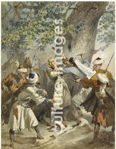 Zichy, Mihály, Hold up! (From the Series Scènes du Caucase)