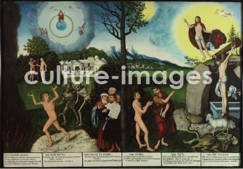 Lucas Cranach der Ältere, Damnation and Redemption. Law and Grace