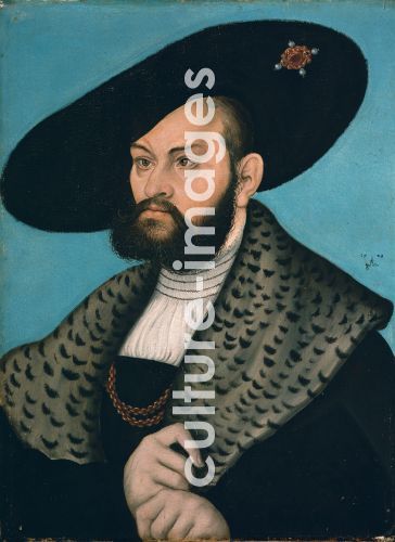 Lucas Cranach der Ältere, Portrait of Margrave Abrecht of Brandenburg-Ansbach, Duke of Prussia
