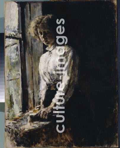 Valentin Alexandrowitsch Serow, At the window. Portrait of Olga Fyodorovna Trubnikova