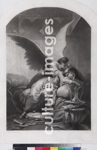 Zichy, Mihály, Tamara and Demon. Illustration to the poem "The Demon" by Mikhail Lermontov
