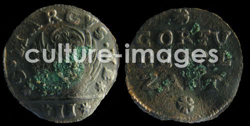 Venetian colonial gazzetta (coin) of the Ionian Islands. (A gazzetta = 2 soldi)