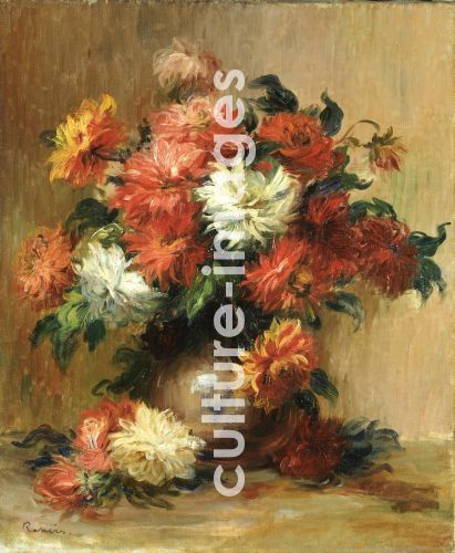 Pierre Auguste Renoir, Still life with dahlias