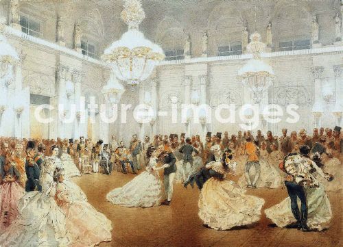 Zichy, Mihály, Ball in the Concert Hall of the Winter Palace during the Official Visit of Nasir al-Din Shah in May 1873