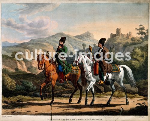 Alexander Ossipowitsch Orlowski, Persian smoking a hookah on horseback