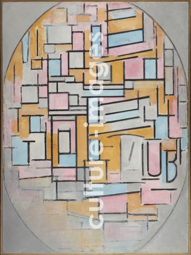 Piet Mondrian, Composition in oval with color planes 2