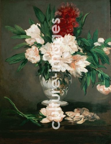 Édouard Manet, Vase de pivoines sur piédouche
