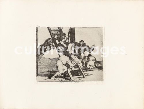 Franciscode Goya, Los Desastres de la Guerra (Die Schrecken des Krieges), Blatt 14. Duro es el paso! (Der letzte Gang ist hart!)
