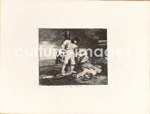 Franciscode Goya, Los Desastres de la Guerra (Die Schrecken des Krieges), Blatt 15. Y no hai remedio (Und es gibt keine Hilfe dagegen)