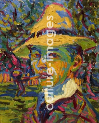 Ernst Ludwig Kirchner, Selbstbildnis mit Pfeife
