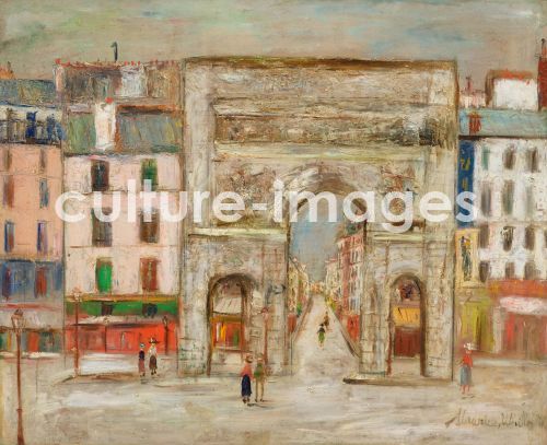 Maurice Utrillo, La Porte Saint-Martin à Paris