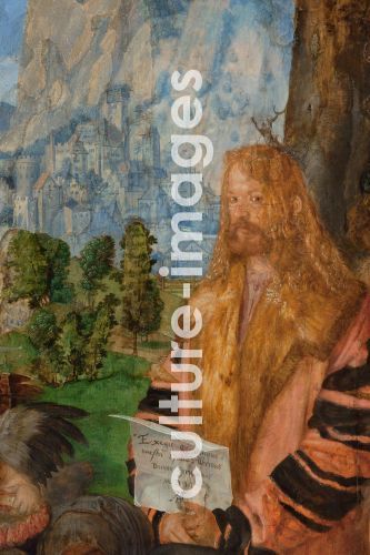 Albrecht Dürer, Das Rosenkranzfest, Detail: Selbstbildnis