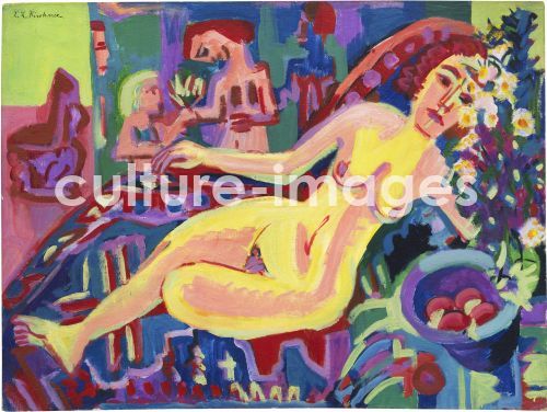 Ernst Ludwig Kirchner, Nacktes Mädchen auf Diwan