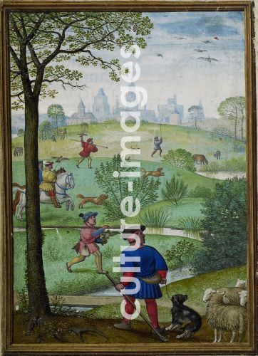 Simon Bening, The Hours of Hennessy (Hours of Notre-Dame). Labors of the Months: April