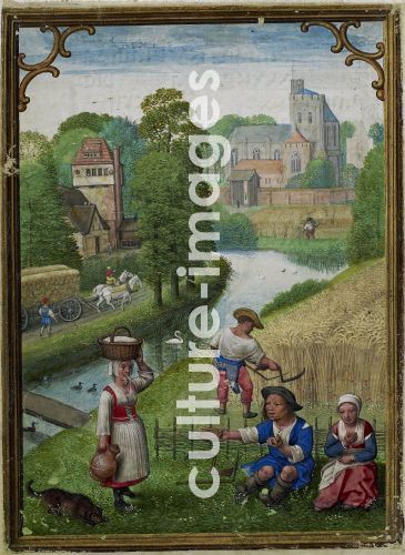 Simon Bening, The Hours of Hennessy (Hours of Notre-Dame). Labors of the Months: August