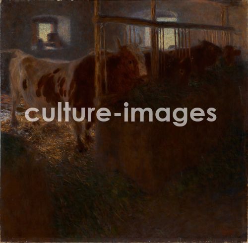 Gustav Klimt, Cow shed (Cows in a stable)