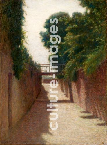 Giuseppe Pellizza da Volpedo, Pellizza da Volpedo, Giuseppe (1868-1907), A street in Volpedo, Oil on canva
