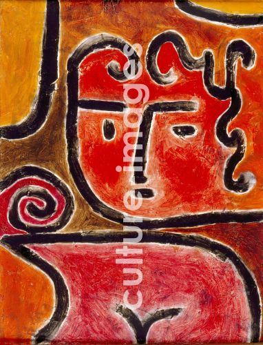 Paul Klee, Klee, Paul (1879-1940), Hot-Blooded Girl, Oil on masonite, Modern, 1938,