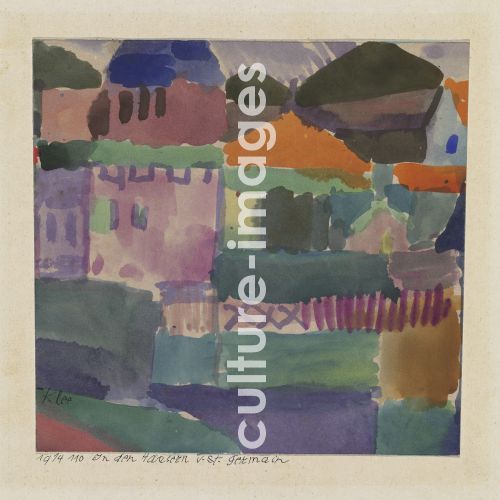 Paul Klee, Klee, Paul (1879-1940), In the houses of St. Germain, Watercolour on paper, Modern, 1914,