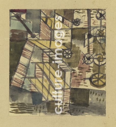 Paul Klee, Klee, Paul (1879-1940), Untitled (Factory), Pencil, watercolour on paper, Modern, 1922,