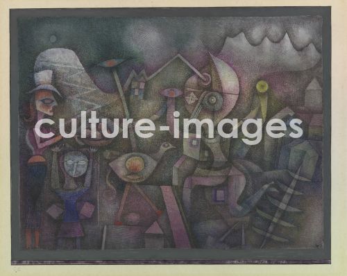 Paul Klee, Klee, Paul (1879-1940), Carnival in the Mountains, Watercolor on plaster, Modern, 1924, Paul Klee, Klee, Paul (1879-1940), Carnival in the Mountains, Watercolor on plaster, Modern, 1924,