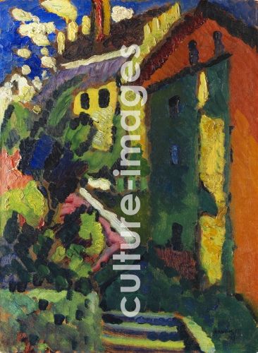 Wassily Wassiljewitsch Kandinsky, Stairway to the castle (Murnau)