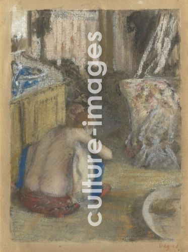 Edgar Degas, Femme nue, accroupie, vue de dos (Nude Woman Squatting, from behind)