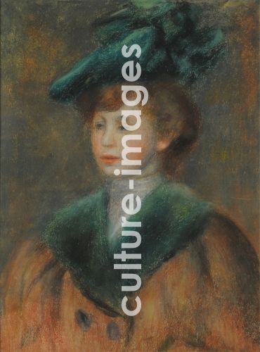 Pierre Auguste Renoir, Portrait of a Young Woman with Green Hat