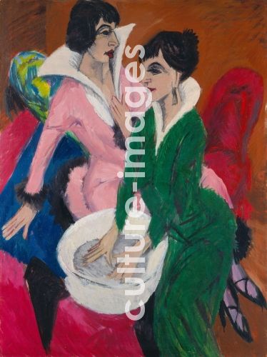 Ernst Ludwig Kirchner, Two Women by a Sink. The Sisters