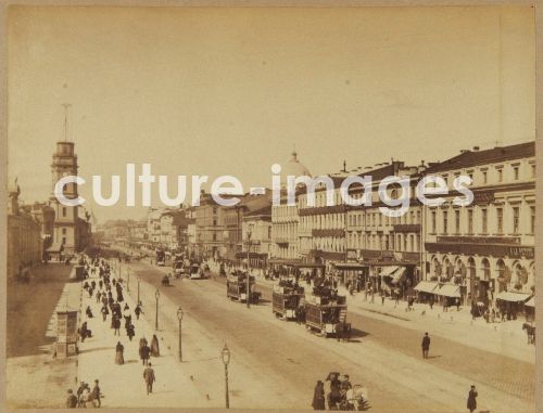 Unbekannter Fotograf, Blick auf Newski-Prospekt in Sankt Petersburg