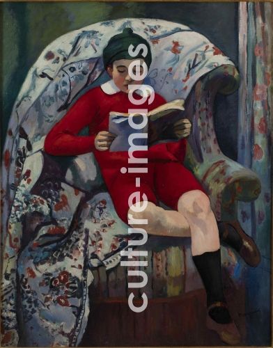 Henri Charles Manguin, Claude en rouge lisant