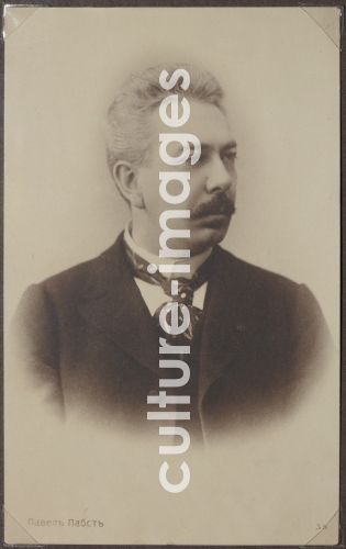 Unbekannter Fotograf, Porträt von Pianist und Komponist Pawel Augustowitsch Pabst (1854-1897)