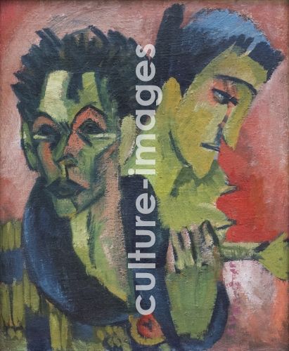 Ernst Ludwig Kirchner, Selbstbildnis mit Mädchen