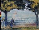 Henri Edmond Cross, Die Kirche Santa Maria degli Angely nahe Assisi