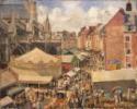 Camille Pissarro, Jahrmarkt in Dieppe am sonnigen Morgen
