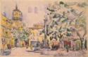 Paul Signac, Platz vor dem Hotel de Ville in Aix-en-Provence