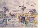 Paul Signac, Segelboot am Pier