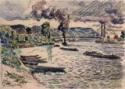 Paul Signac, Hängebrücke in Les Andelys