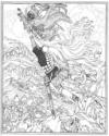 Iwan Jakowlewitsch Bilibin, Flug von Tschernomor und Ruslan. Illustration zum Gedicht Ruslan und Ljudmila von A. Puschkin