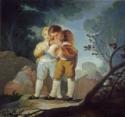 Francisco Goya, Buben, die eine Schweinsblase aufblasen