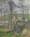 Camille Pissarro, The banks of the Viosne at Osny in grey weather