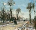 Camille Pissarro, Route de Versailles, Louveciennes, Winter Sun and Snow