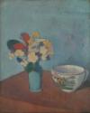 Émile Bernard, Vase with flowers and cup