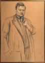 Valentin Alexandrowitsch Serow, Portrait of the composer Alexander Glazunov (1865-1936)