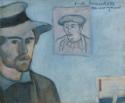Émile Bernard, Self-portrait with Portrait of Gauguin